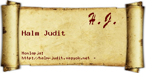 Halm Judit névjegykártya